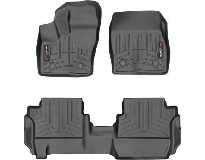 Коврики Weathertech Black для Ford Grand Tourneo Connect (mkII)(2 row bench seats)(vinyl flooring with fixing)(1-2 row) 2014→, ціна: 11 709 грн.