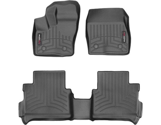 Коврики Weathertech Black для Ford Tourneo Connect (mkII)(2 row bench seats)(vinyl flooring with fixing)(1-2 row) 2014→, ціна: 11 709 грн.