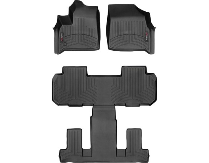 Коврики Weathertech Black для Chevrolet Traverse (mkII)(1-2-3 row)(2 row bucket seat) 2018→, ціна: 13 472 грн.