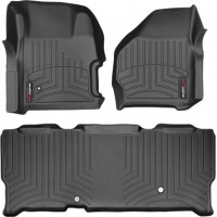 Коврики Weathertech Black для Ford Super Duty (extended cab)(mkI)(with 4x4 shifter)(no PTO kit) 1999-2007 automatic