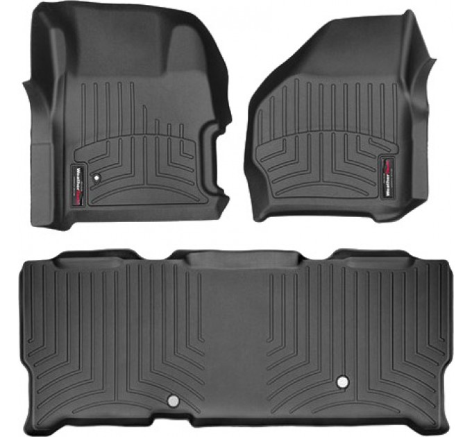 Коврики Weathertech Black для Ford Super Duty (extended cab)(mkI)(with 4x4 shifter)(no PTO kit) 1999-2007 automatic, ціна: 10 849 грн.