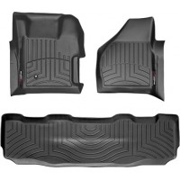 Коврики WeatherTech Black для Ford Super Duty (mkII)(double cab)(with 4x4 shifter) 2008-2010 automatic