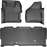 Коврики Weathertech Black для Ford Super Duty (extended cab)(mkII)(with 4x4 shifter) 2008-2010 automatic