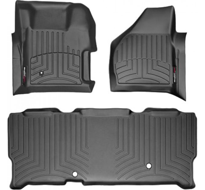 Коврики Weathertech Black для Ford Super Duty (extended cab)(mkII)(with 4x4 shifter) 2008-2010 automatic, ціна: 10 849 грн.