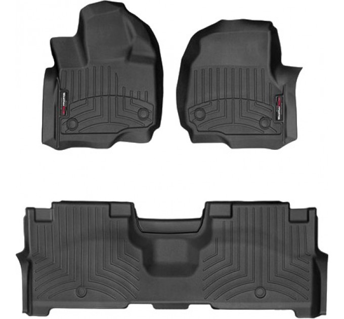 Коврики WeatherTech Black для Ford Expedition / Expedition Max; Lincoln Navigator / Navigator L (mkIV)(1-2 row)(2 row bench seats) 2018-2020, цена: 10 849 грн.