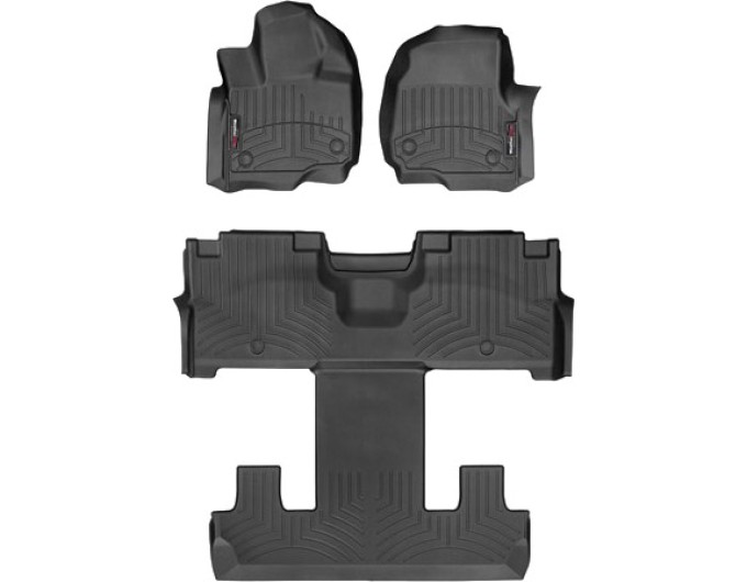 Коврики WeatherTech Black для Ford Expedition (mkIV); Lincoln Navigator (mkIV)(2 row bucket seats without console)(1-2-3 row) 2018-2020, цена: 13 472 грн.