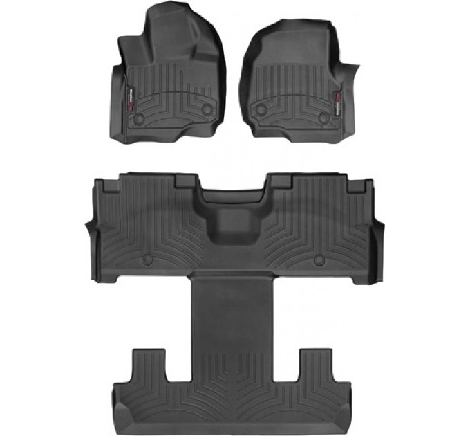 Коврики WeatherTech Black для Ford Expedition (mkIV); Lincoln Navigator (mkIV)(2 row bucket seats without console)(1-2-3 row) 2018-2020, цена: 12 487 грн.