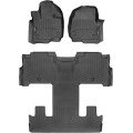 Коврики WeatherTech Black для Ford Expedition Max; Lincoln Navigator L (mkIV)(1-2-3 row)(2 row bucket seats) 2018-2020, цена: 13 472 грн.