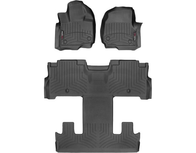 Коврики WeatherTech Black для Ford Expedition Max; Lincoln Navigator L (mkIV)(1-2-3 row)(2 row bucket seats) 2018-2020, цена: 13 472 грн.