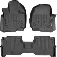 Коврики Weathertech Black для Lincoln Navigator / Navigator L (mkIV)(1-2 row)(2 row bucket with console) 2018→