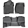 Коврики WeatherTech Black для Chevrolet Silverado (mkII)(extended cab)(with 4x4 shifter)(1 row bench)(no storage boxes under 2 row) 2007-2014, цена: 13 472 грн.