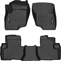 Коврики Weathertech Black для Mitsubishi Outlander PHEV (mkIII)(no gas lever)(1-2 row) 2015→