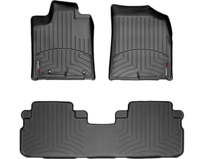Коврики WeatherTech Black для Toyota Highlander (mkII)(hybrid)(1-2 row) 2008-2013, цена: 11 488 грн.