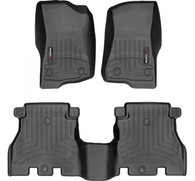 Коврики Weathertech Black для Jeep Wrangler Unlimited (JL) 2019→, ціна: 10 641 грн.