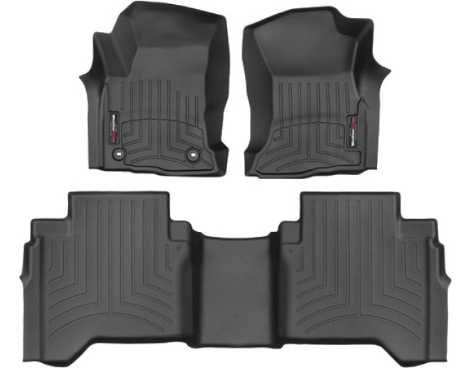 Коврики Weathertech Black для Toyota Hilux (mkVIII)(with heating vents under 1 row) 2015→, ціна: 11 488 грн.