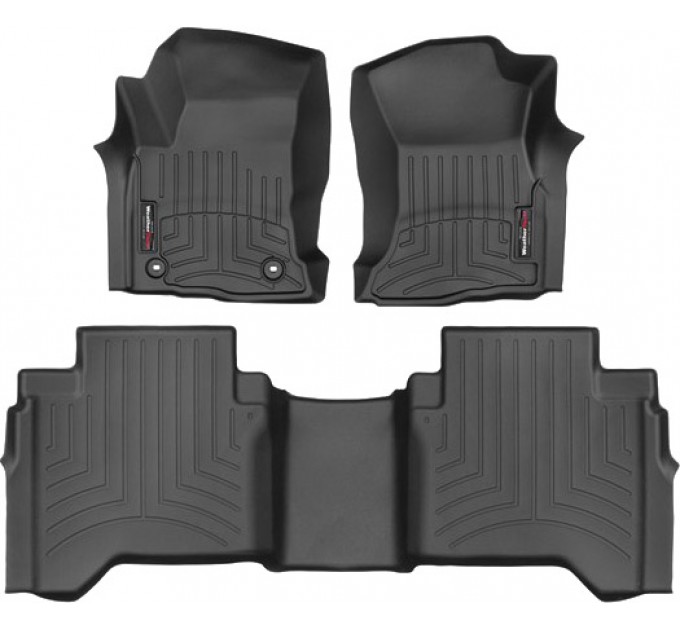 Коврики Weathertech Black для Toyota Hilux (mkVIII)(with heating vents under 1 row) 2015→, ціна: 10 641 грн.