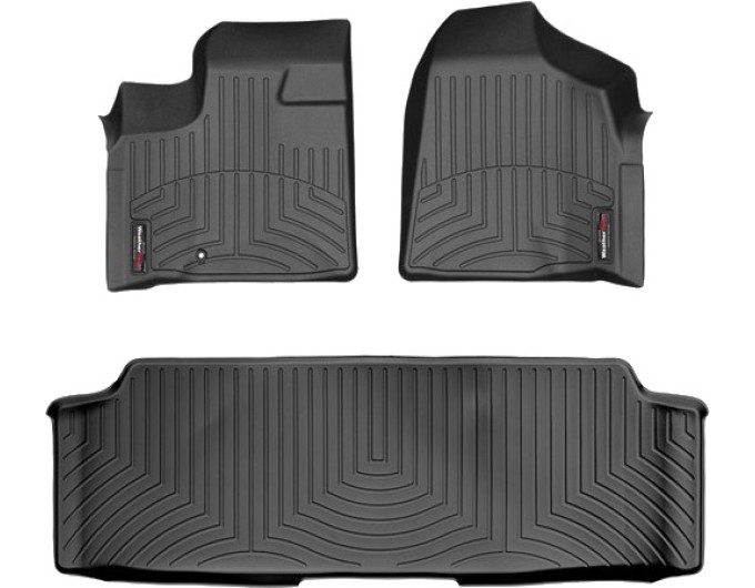 Коврики Weathertech Black для Dodge Grand Caravan (mkV)(1-2 row)(2 row bench)(no Stow & Go or Swivel & Go seats) 2008-2011, ціна: 11 709 грн.