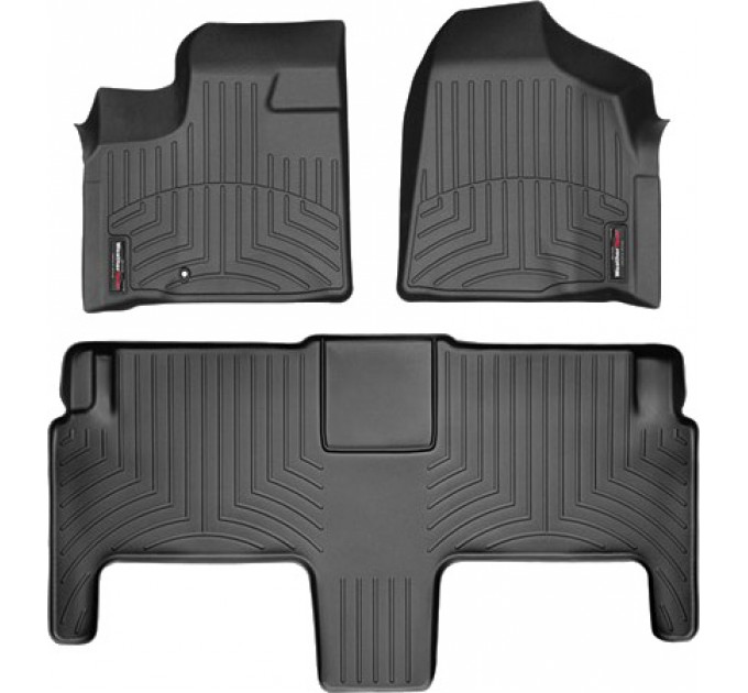 Коврики Weathertech Black для Dodge / Chrysler Grand Caravan (mkV); Volkswagen Routan (mkI)(1-2 row)(2 row bucket Swivel & Go seats) 2008-2014, ціна: 10 849 грн.