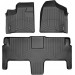 Коврики WeatherTech Black для Dodge Grand Caravan (mkV); Chrysler Grand Voyager (mkV); Volkswagen Routan (mkI)(2 row bucket Swivel & Go seats)(1-2 row) 2008-2011, цена: 10 849 грн.