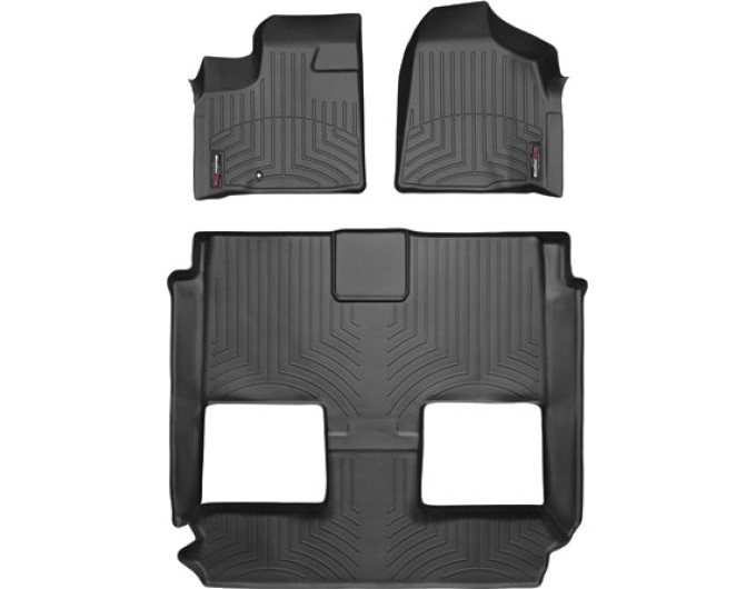 Коврики Weathertech Black для Dodge / Chrysler Grand Caravan (mkV); Lancia Voyager (mkI)(1-2-3 row)(2 row bucket Stow & Go seats) 2008-2011, ціна: 13 915 грн.
