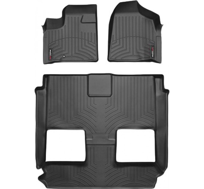 Коврики Weathertech Black для Dodge / Chrysler Grand Caravan (mkV); Lancia Voyager (mkI)(1-2-3 row)(2 row bucket Stow & Go seats) 2008-2011, ціна: 12 894 грн.