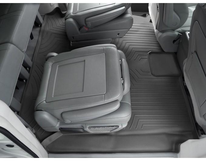 Коврики Weathertech Black для Dodge / Chrysler Grand Caravan (mkV)(1-2-3 row)(no console)(2 row bucket Stow & Go seats) 2012→, ціна: 15 686 грн.