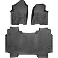 Коврики WeatherTech Black для Dodge Ram (mkV)(crew cab)(1 row bucket seats)(no storage under 2 row) 2019→, цена: 14 054 грн.