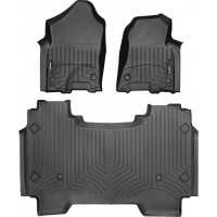 Коврики WeatherTech Black для Dodge Ram (mkV)(crew cab)(1 row bucket seats)(no storage under 2 row) 2019→