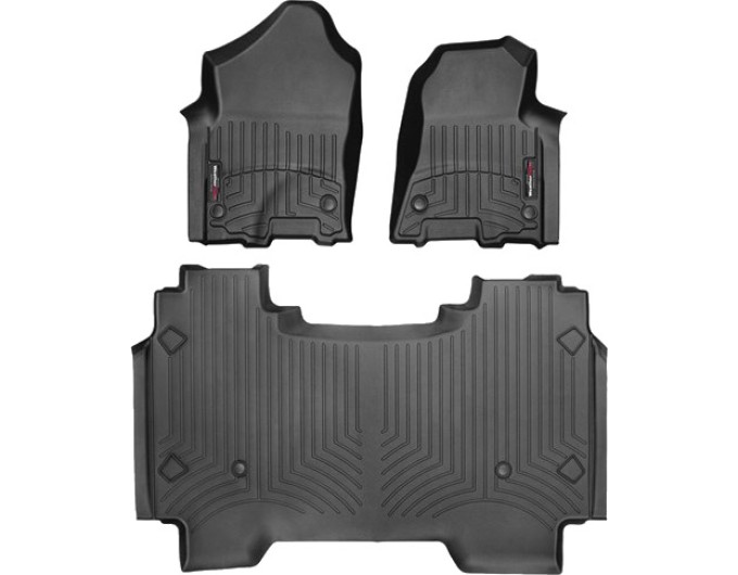 Коврики WeatherTech Black для Dodge Ram (mkV)(crew cab)(1 row bucket seats)(no storage under 2 row) 2019→, цена: 14 054 грн.