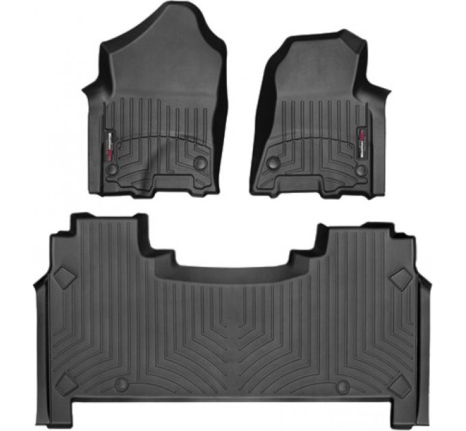 Коврики Weathertech Black для Dodge Ram (crew cab)(mkV)(1 row bucket seats)(with storage under 2 row) 2019→, ціна: 12 894 грн.