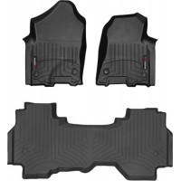 Коврики WeatherTech Black для Dodge Ram (mkV)(quad cab)(1 row bench seats) 2019→