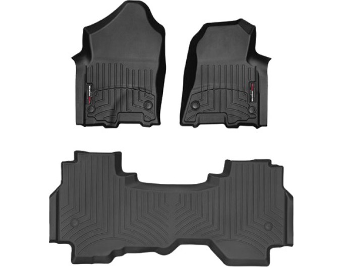 Коврики WeatherTech Black для Dodge Ram (mkV)(quad cab)(1 row bench seats) 2019→, цена: 14 054 грн.
