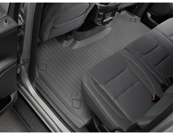 Коврики WeatherTech Black для Dodge Ram (mkV)(crew cab)(1 row bench seats)(no storage under 2 row) 2019→, цена: 15 843 грн.