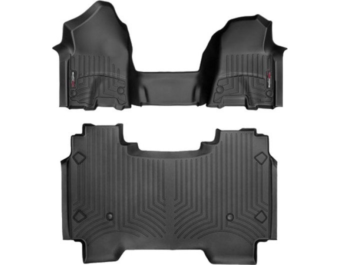 Коврики WeatherTech Black для Dodge Ram (mkV)(crew cab)(1 row bench seats)(no storage under 2 row) 2019→, цена: 15 843 грн.