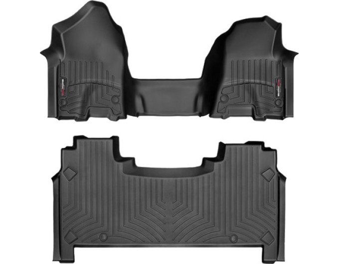 Коврики WeatherTech Black для Dodge Ram (mkV)(crew cab)(1 row bench seats)(with storage under 2 row) 2019→, цена: 15 843 грн.
