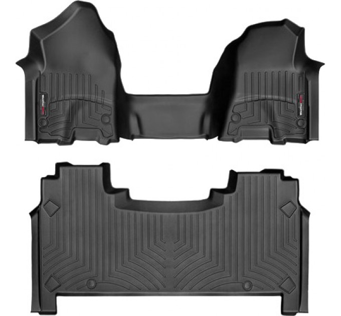 Коврики WeatherTech Black для Dodge Ram (mkV)(crew cab)(1 row bench seats)(with storage under 2 row) 2019→, цена: 14 524 грн.