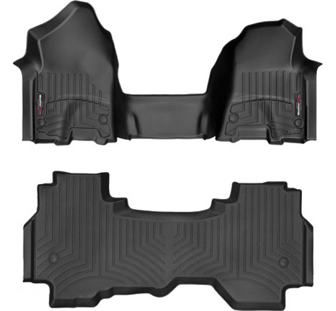 Коврики WeatherTech Black для Dodge Ram (mkV)(quad cab)(1 row bucket seats) 2019→, цена: 14 524 грн.