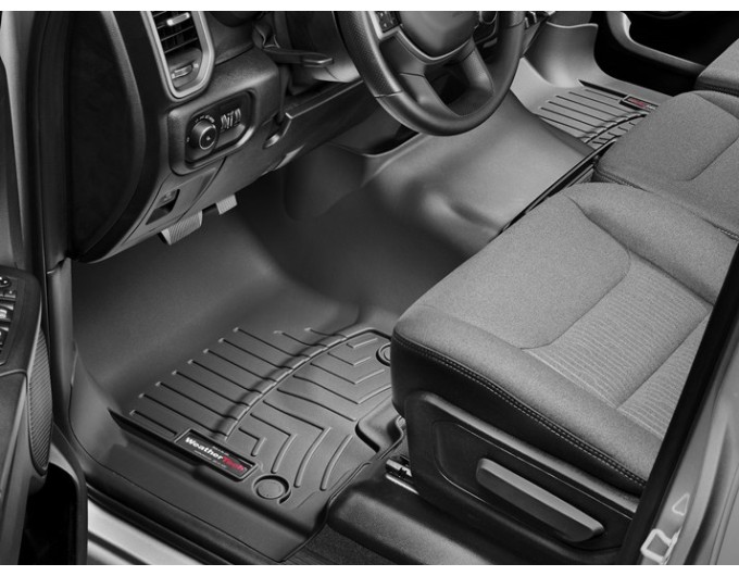 Коврики WeatherTech Black для Dodge Ram (mkV)(crew cab)(1 row bench seats)(with storage under 2 row) 2019→, цена: 15 843 грн.
