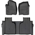 Коврики WeatherTech Black для Chevrolet Silverado (mkIV); GMC Sierra (mkV)(crew cab)(1 row bucket)(with storage under 2 row) 2019→, цена: 14 054 грн.