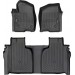 Коврики WeatherTech Black для Chevrolet Silverado (mkIV); GMC Sierra (mkV)(crew cab)(1 row bucket)(with storage under 2 row) 2019→, цена: 12 894 грн.