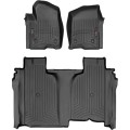 Коврики WeatherTech Black для Chevrolet Silverado (mkIV); GMC Sierra (mkV)(crew cab)(1 row bucket)(no storage under 2 row) 2019→, цена: 14 054 грн.