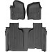 Коврики WeatherTech Black для Chevrolet Silverado (mkIV); GMC Sierra (mkV)(crew cab)(1 row bucket)(no storage under 2 row) 2019→, цена: 12 894 грн.