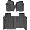 Коврики Weathertech Black для Chevrolet Silverado (mkIV); GMC Sierra (mkV)(crew cab)(1 row bucket)(no storage under 2 row) 2019→, ціна: 12 894 грн.