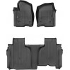 Коврики WeatherTech Black для Chevrolet Silverado (mkIV); GMC Sierra (mkV)(double cab)(1 row bucket)(no storage under 2 row) 2019→, цена: 12 894 грн.