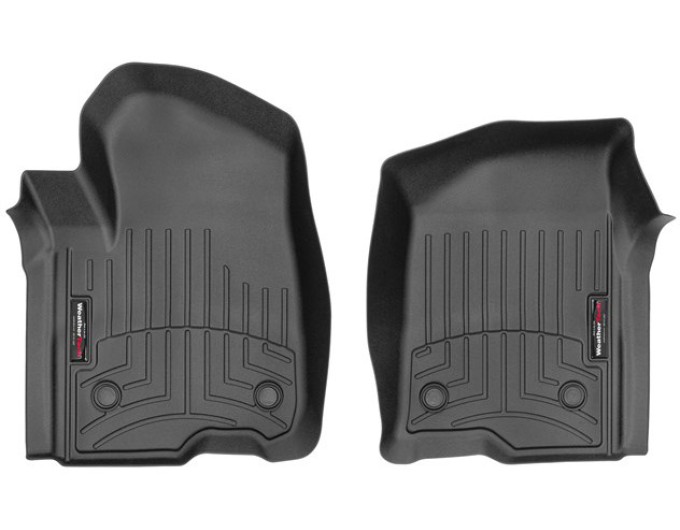 Коврики WeatherTech Black для Chevrolet Silverado (mkIV); GMC Sierra (mkV)(crew & double cab)(bucket seats)(1 row) 2019→, цена: 6 692 грн.