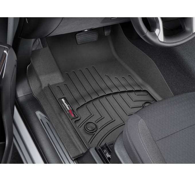 Коврики WeatherTech Black для Chevrolet Silverado (mkIV); GMC Sierra (mkV)(crew & double cab)(bucket seats)(1 row) 2019→, цена: 6 144 грн.