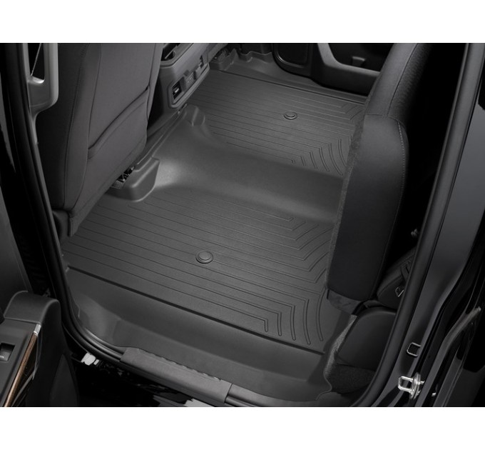 Коврики Weathertech Black для Chevrolet Silverado (mkIV); GMC Sierra (mkV)(crew cab)(1 row bench)(no storage under 2 row)(2 row) 2019→, ціна: 6 751 грн.