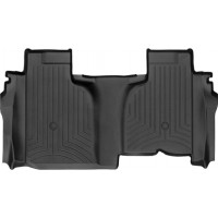 Коврики WeatherTech Black для Chevrolet Silverado (mkIV); GMC Sierra (mkV)(double cab)(1 row bench)(no storage under 2 row)(2 row) 2019→