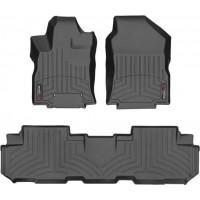 Коврики Weathertech Black для Subaru Ascent (mkI)(1-2 row)(2 row bench seats) 2019→