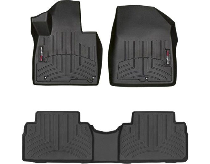 Коврики Weathertech Black для Hyundai Santa Fe (mkIV)(1-2 row) 2019→, ціна: 11 488 грн.